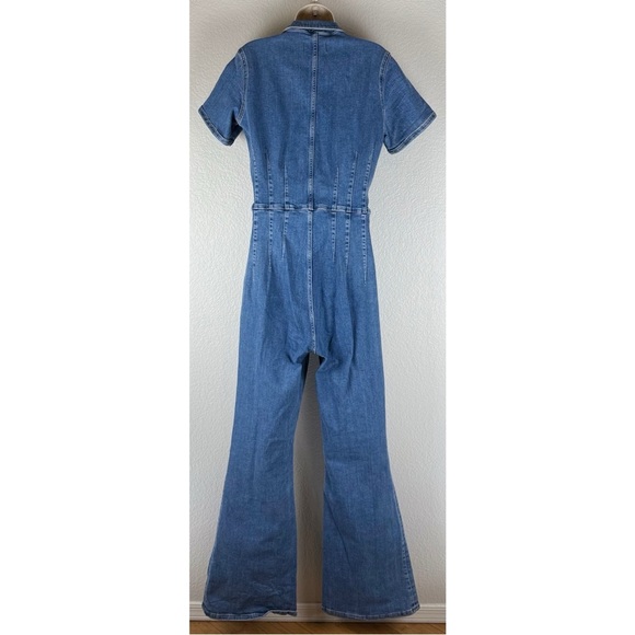 Free People We The Free Women's Jayde Flare Jumpsuit, Sunburst Blue, size XL - Picture 5 of 16